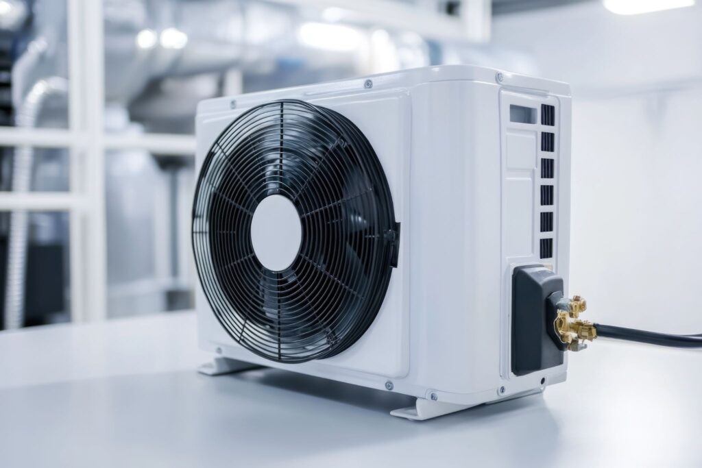 Heat pump on a table