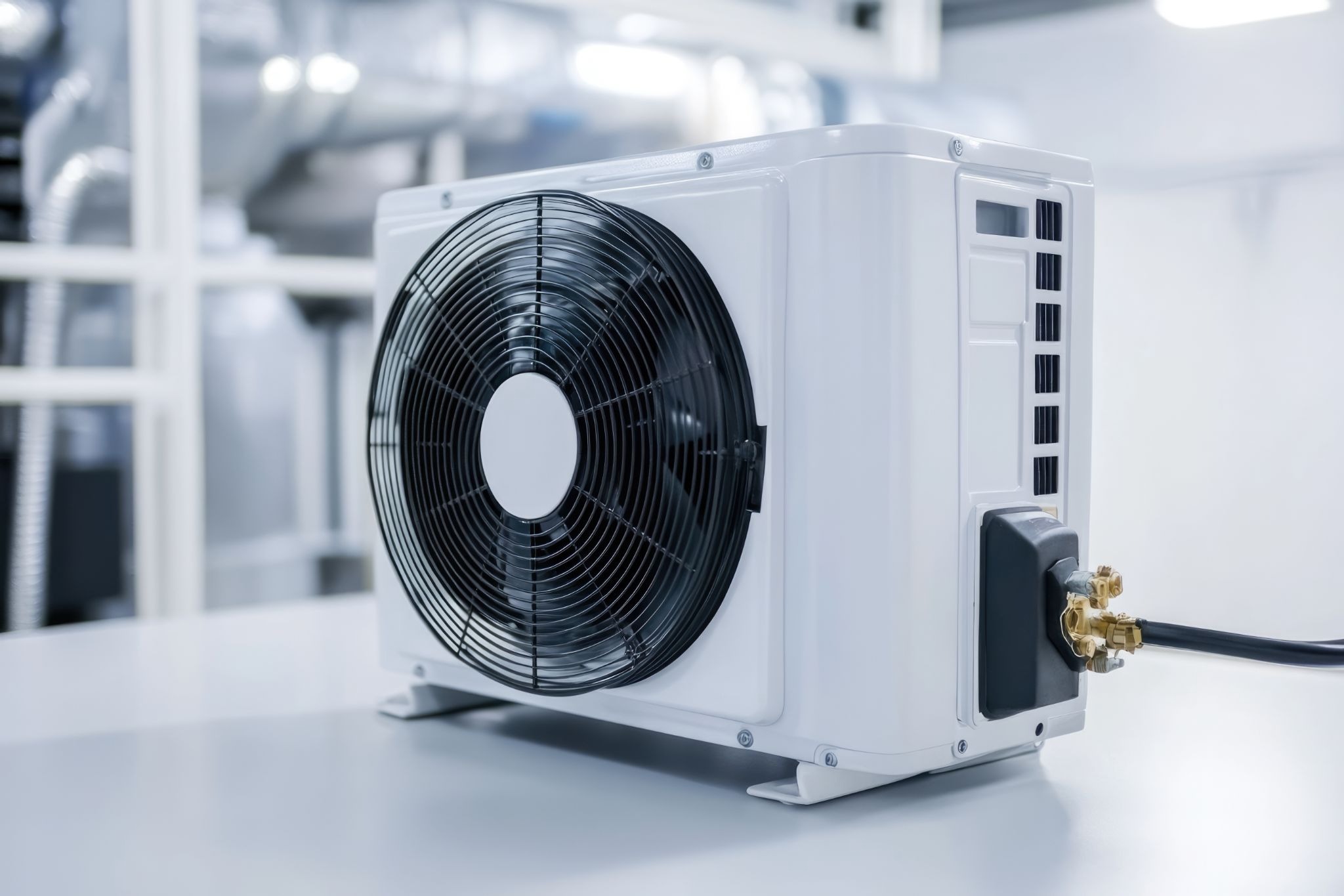 Heat pump on a table